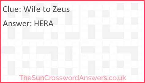 zeus wife crossword clue|wife of zeus crossword answer.